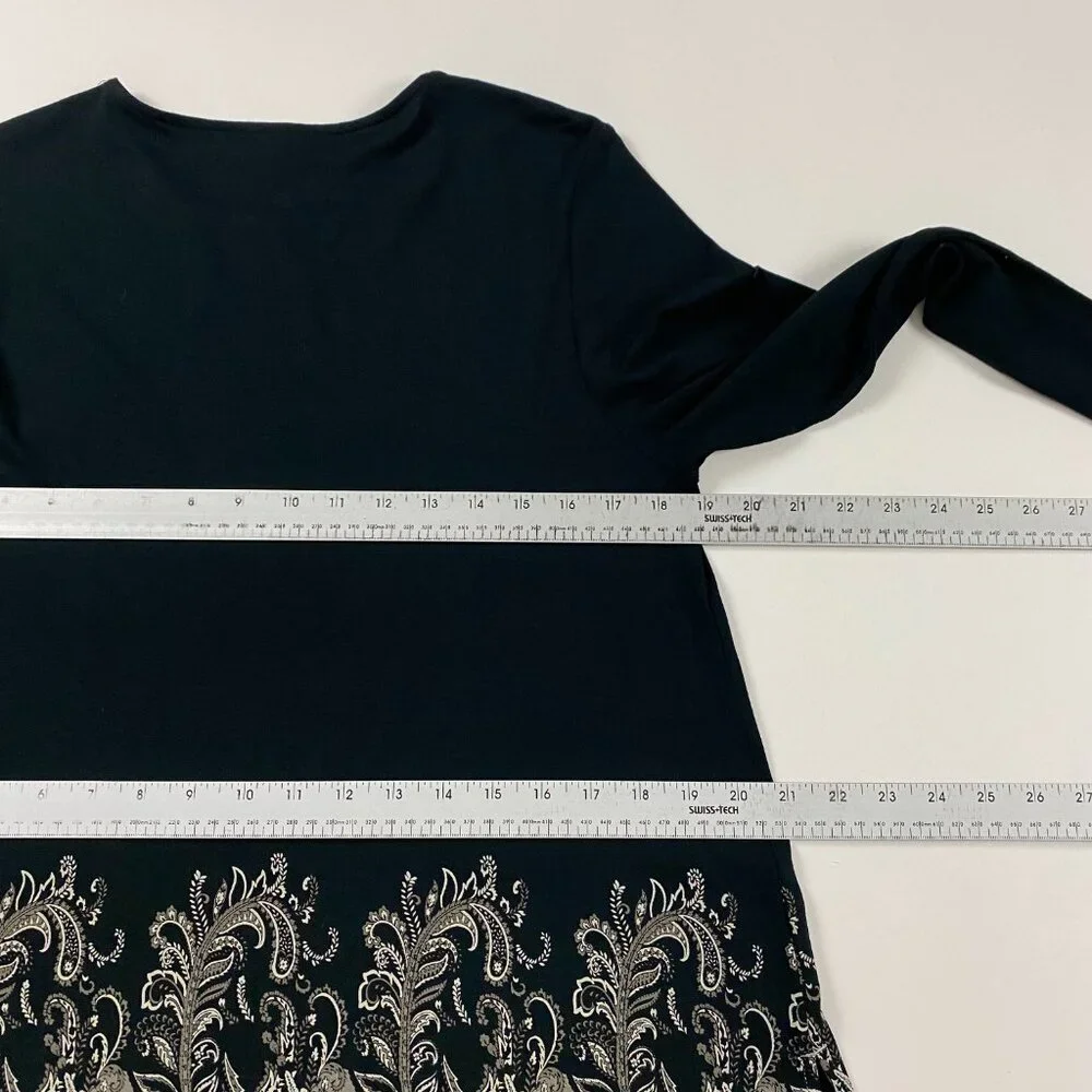 NWOT J. Jill Wearever Collection Long Sleeve Paisley Border Tunic Top Blouse M - Picture 13 of 16